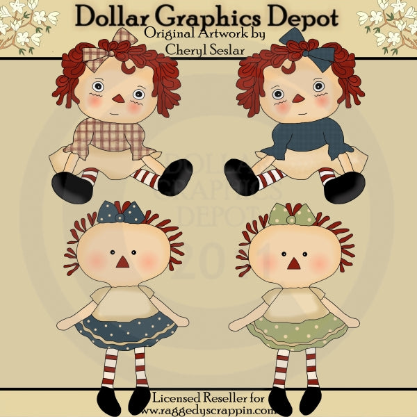 Pequeñas Muñecas Annie - Clipart