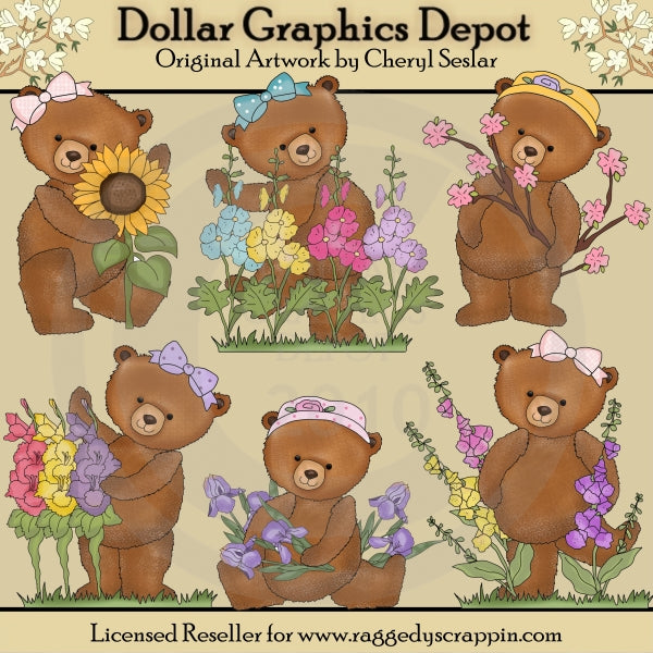 Piccoli orsetti in fiore - ClipArt - Esclusiva DCS