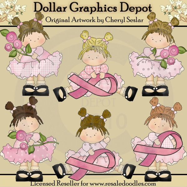 Pequeñas Bellezas Del Cáncer De Mama - Clipart