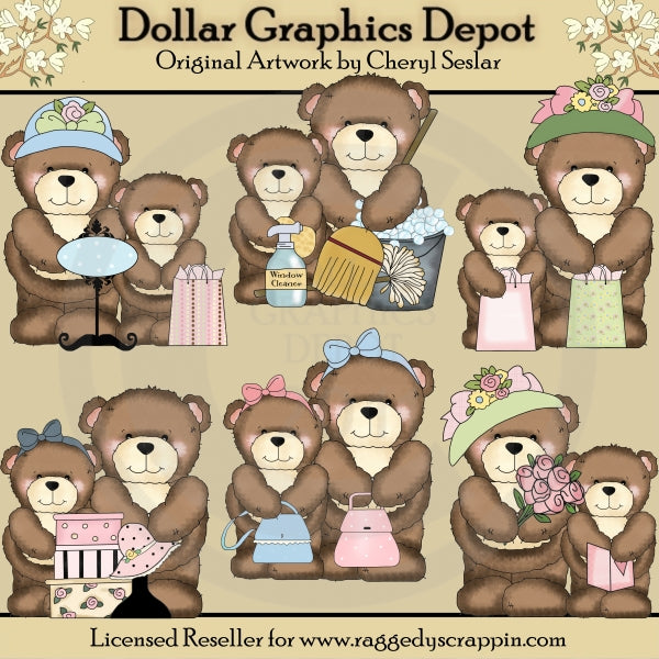 Piccolo orsetto bruno - Festa della mamma - ClipArt