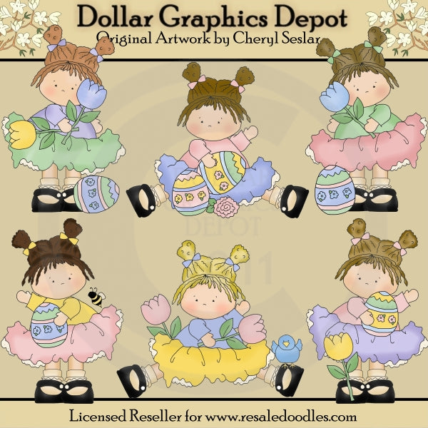 Little Easter Beauties - Clip Art