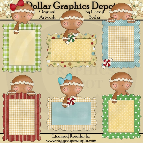 Little Gingers - Marcos De Navidad - Clipart