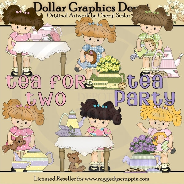 Little Lola - Tea Party - Clip Art
