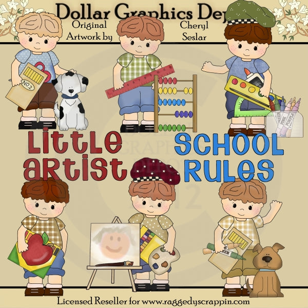 Little Luke - Loves School - Clip Art
