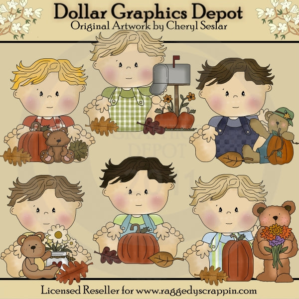 Pequeño Marvin - Feliz Otoño - Clipart