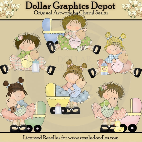 Pequeñas Bellezas De Mamá - Clipart