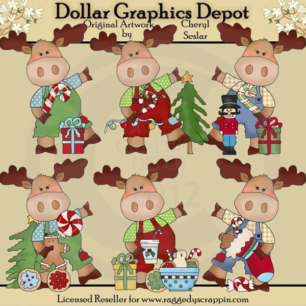 Pequeño Alce - Deseos De Navidad - Clipart