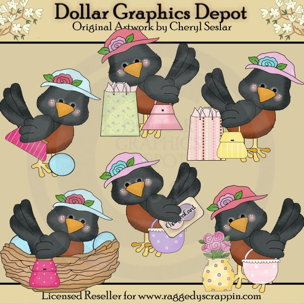 Little Robins - Compras - Clipart