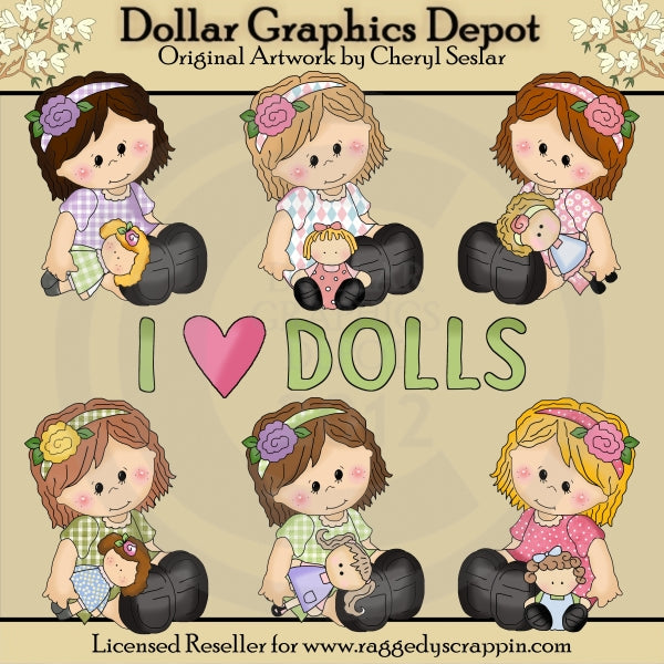 Pequeña Sophie - Ama las muñecas - Clipart