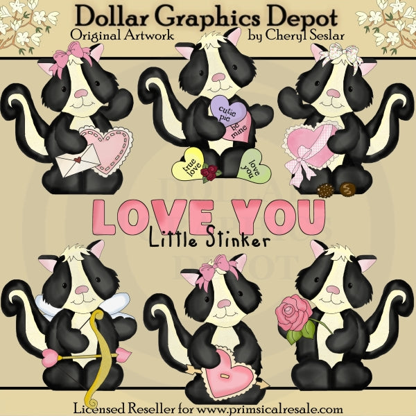 Little Stinkers - San Valentín - Clipart
