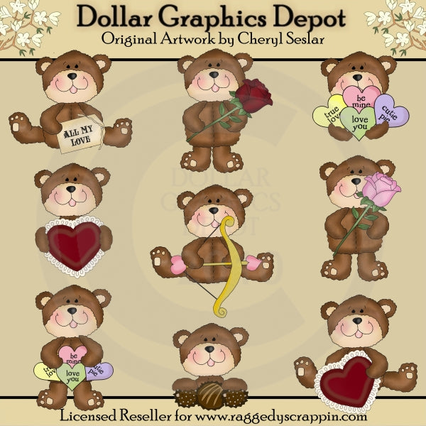 Piccoli orsetti di San Valentino - ClipArt - Esclusiva DCS