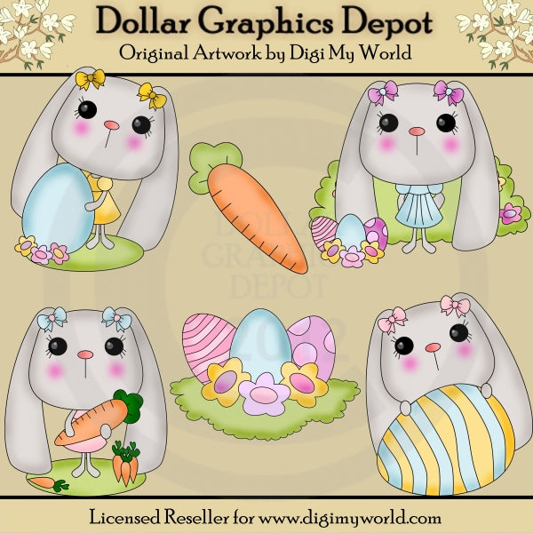Coniglietti dalle orecchie lunghe - ClipArt