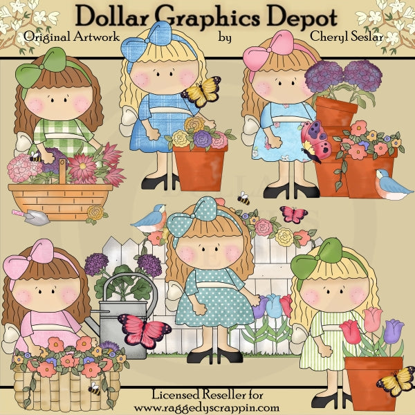 Bella Lola - Fioriture primaverili - ClipArt