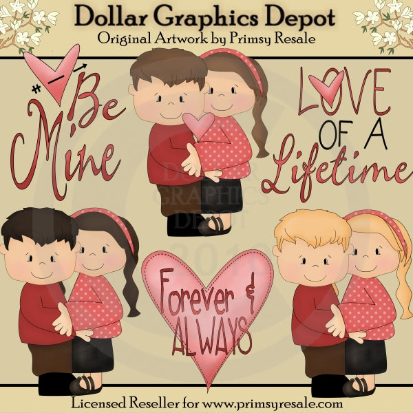 Coppie innamorate di Dovey - ClipArt