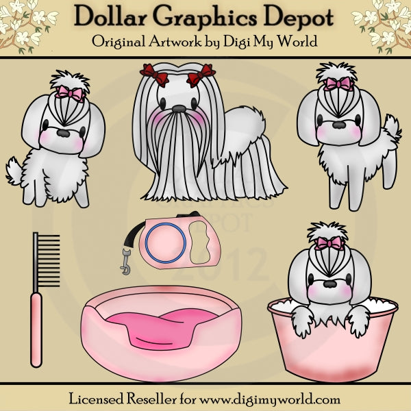 Maggie - Maltés - Clipart