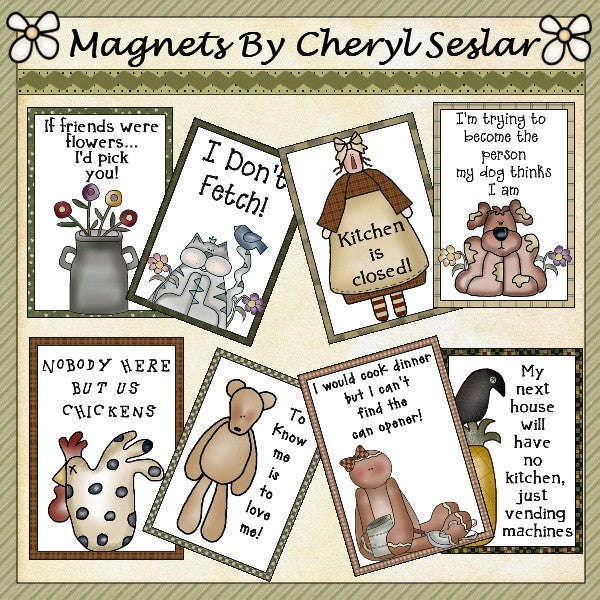 Magneti/biglietti tascabili di Cheryl (set 4)