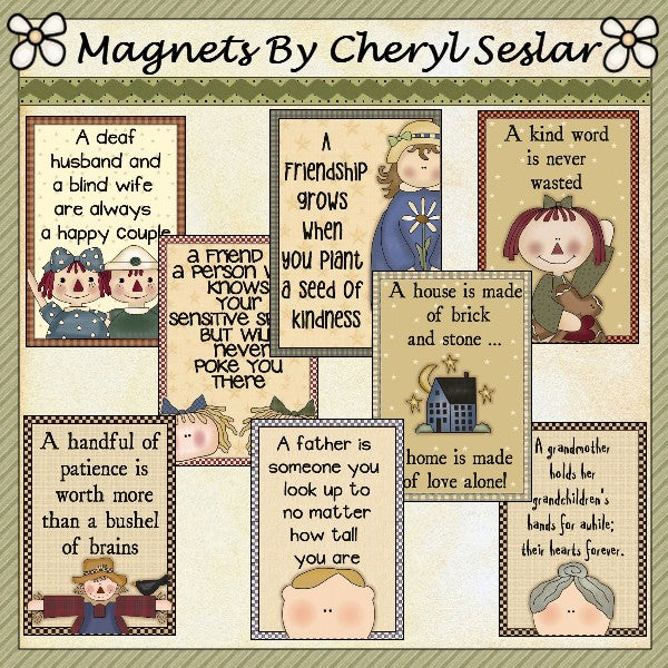 Magneti/biglietti tascabili di Cheryl (set 8)