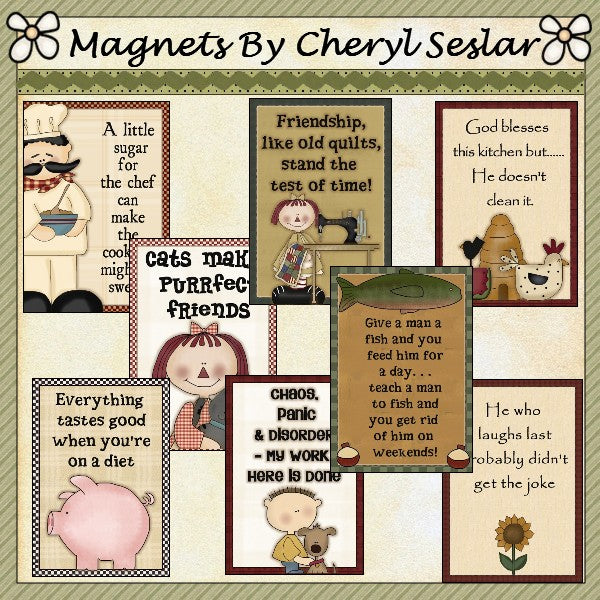 Magneti/biglietti tascabili di Cheryl (set 9)