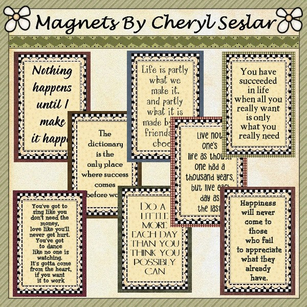 Carte magnetiche tascabili di Cheryl (set 11)