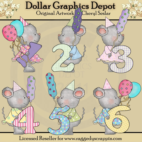 Max y Maude - Números de cumpleaños - Clipart