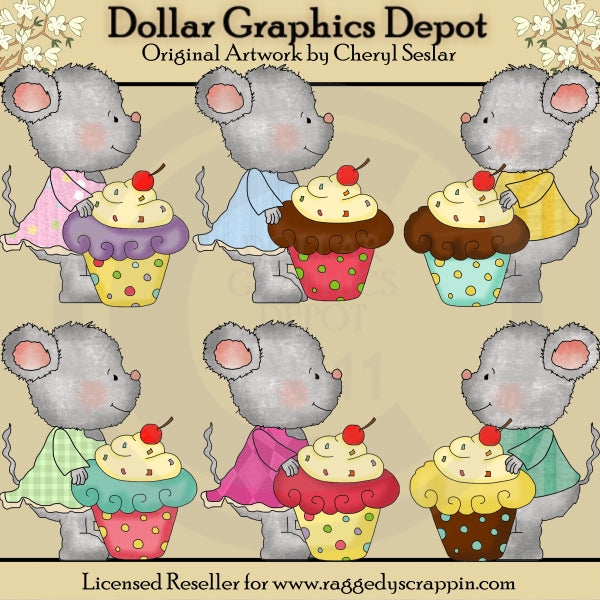 Max y Maude - Cupcakes de amor - Clipart