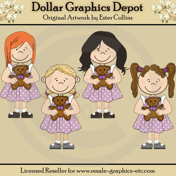 Io e il mio orsacchiotto - Lilla - ClipArt