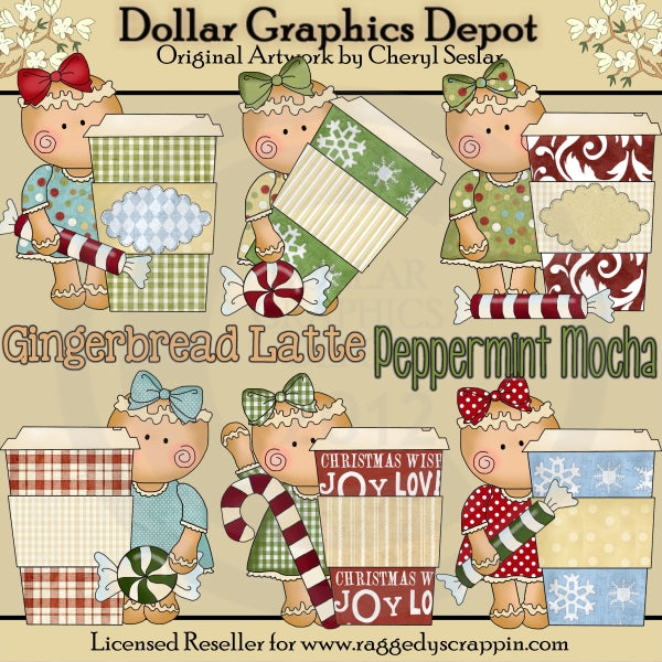 Miss Ginger - Gingerbread Latte - Clip Art