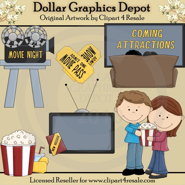 Noche de cine - Imágenes prediseñadas - Exclusivo de DCS