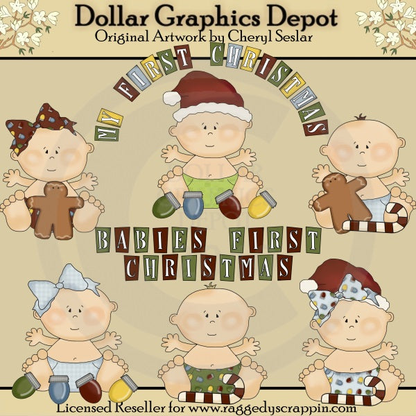 My First Christmas - Clip Art