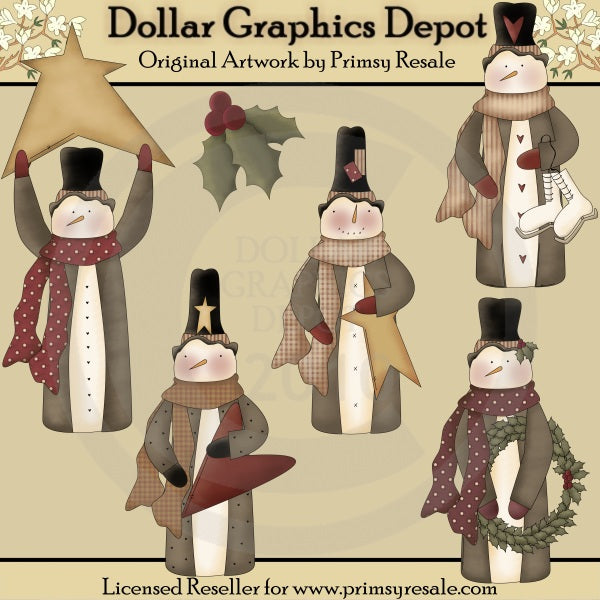 Viejo Sr. Snow - Clipart