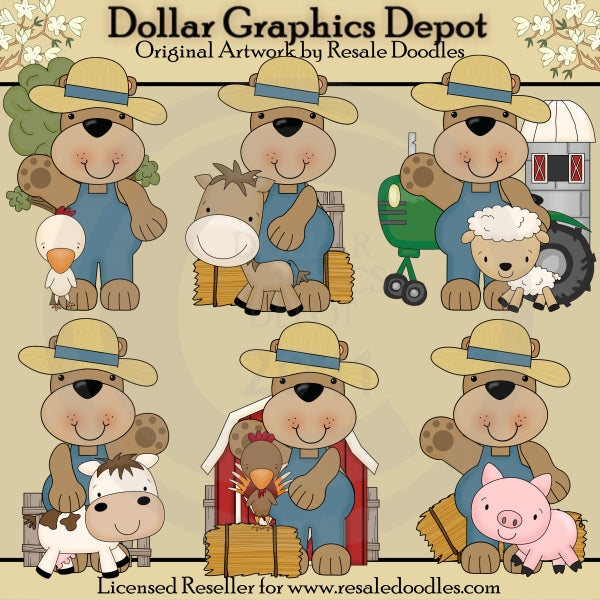 Orso contadino Ole - ClipArt