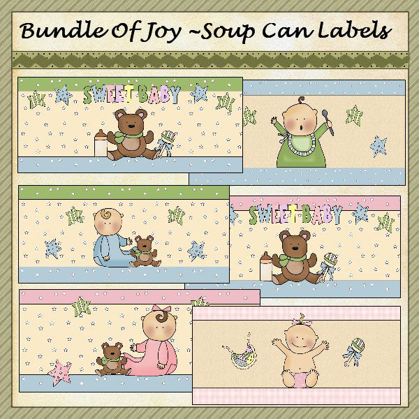 ~Bundle Of Joy~ Etiqueta de lata de sopa...(05)
