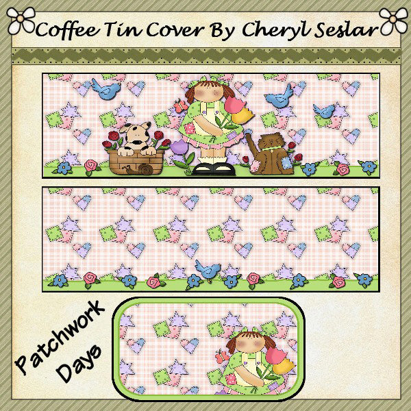 ~Días de Patchwork~ Lata de Café Internacional *ctc54