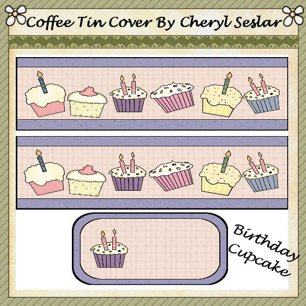 ~Cupcakes de Cumpleaños~ Lata de Café Internacional *ctc14