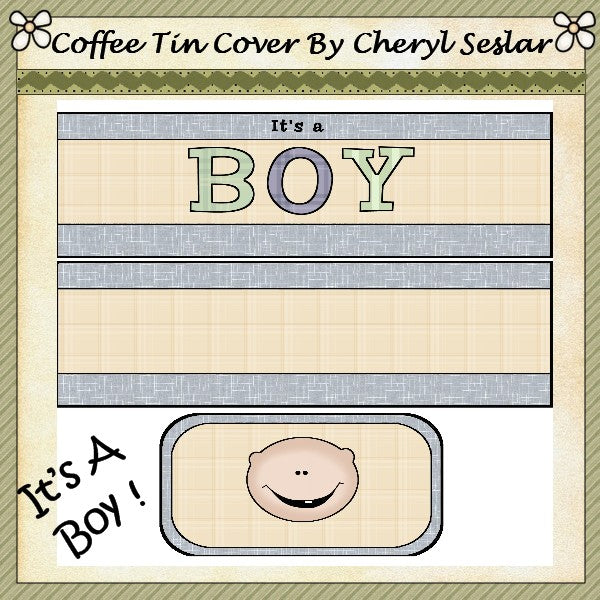 ~It's A Boy~  International Coffee Tin  *ctc21