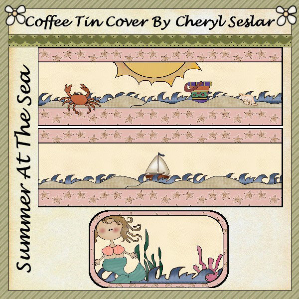 ~Estate al mare~ Barattolo di caffè *ctc47