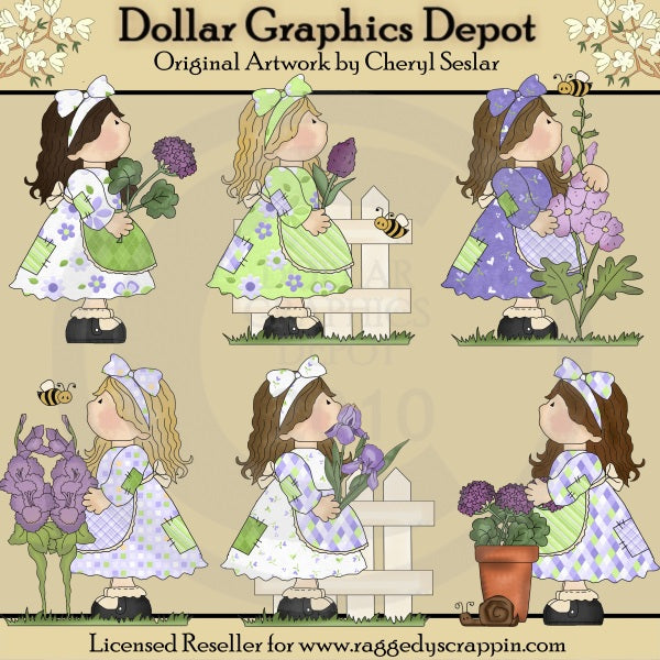 Patchwork Girls - Locas por el morado - Clipart