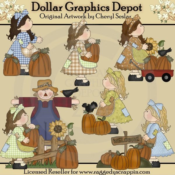 Patchwork Girls - Pumpkin Patch - Imágenes Prediseñadas