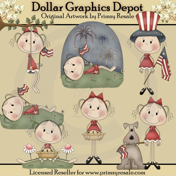 Lilly patriottica - ClipArt