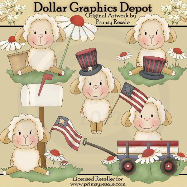 Pecore patriottiche - ClipArt