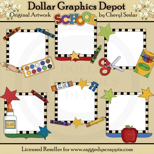 Ayudantes de imágenes - Días escolares - Clipart