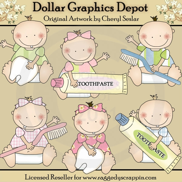 Pitter Patter Babes - Primo dente - ClipArt