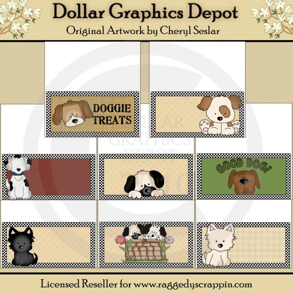 Adornos para bolsas de cachorros juguetones