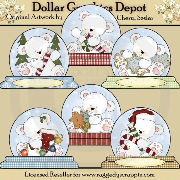 Globi di neve dell'orso polare - ClipArt