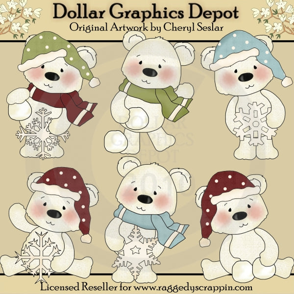 Orsi polari - Amore neve - ClipArt