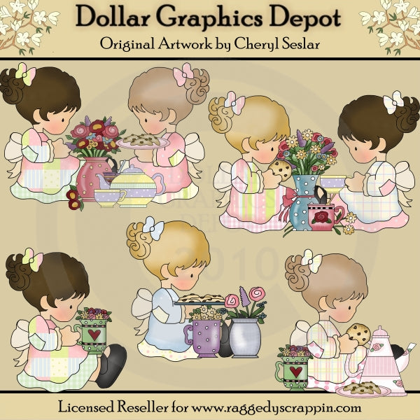 Ragazze preziose - Tea Party - ClipArt