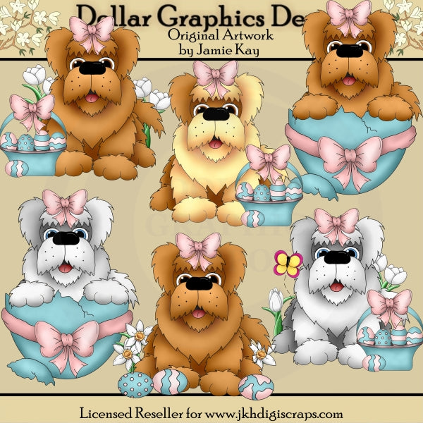Graziosi cuccioli di Pasqua - ClipArt