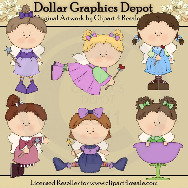 Pretty Fairies - Clipart - Exclusivo de DCS