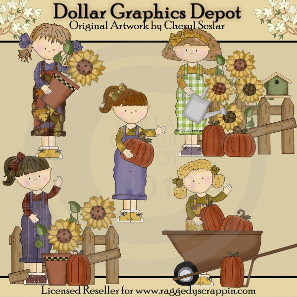 Pretty Harvest Girls - Imágenes Prediseñadas - Exclusivo de DCS