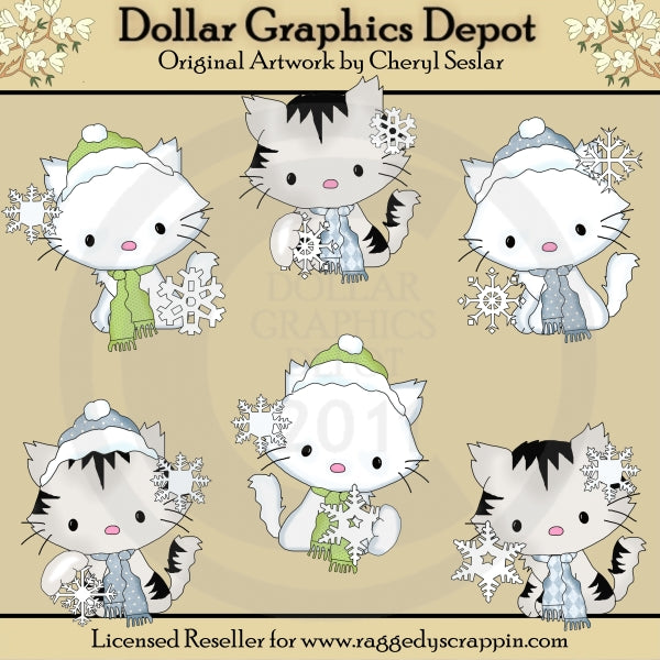 Pretty Kitty - Fiocchi di neve - ClipArt